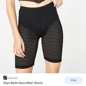 Dolls kill mesh biker shorts M rave soldout